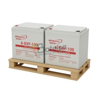 Pack 2 Bateras VT MOTIVE 6-EVF100 | Gel traccin Ciclo Profundo 12V 100A